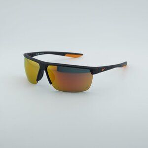 NIKE TEMPEST M CW4665 015 Sunglasses Gridiron Rectangle Frame, Orange Lenses